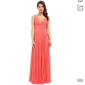 Laundry by Shelli Segal Coral Pleated Dress